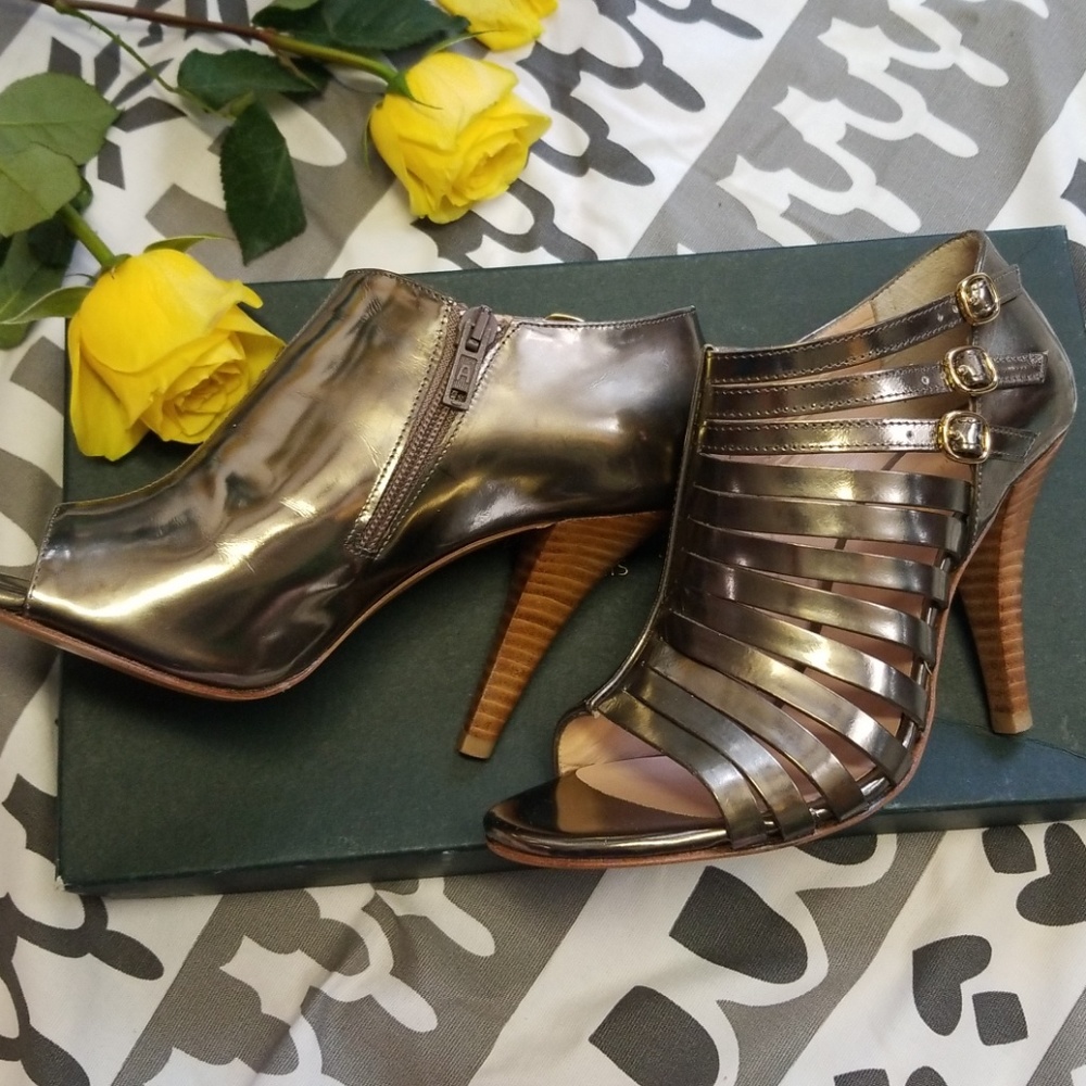 Robert Clergie Jeton metallic open toe boots